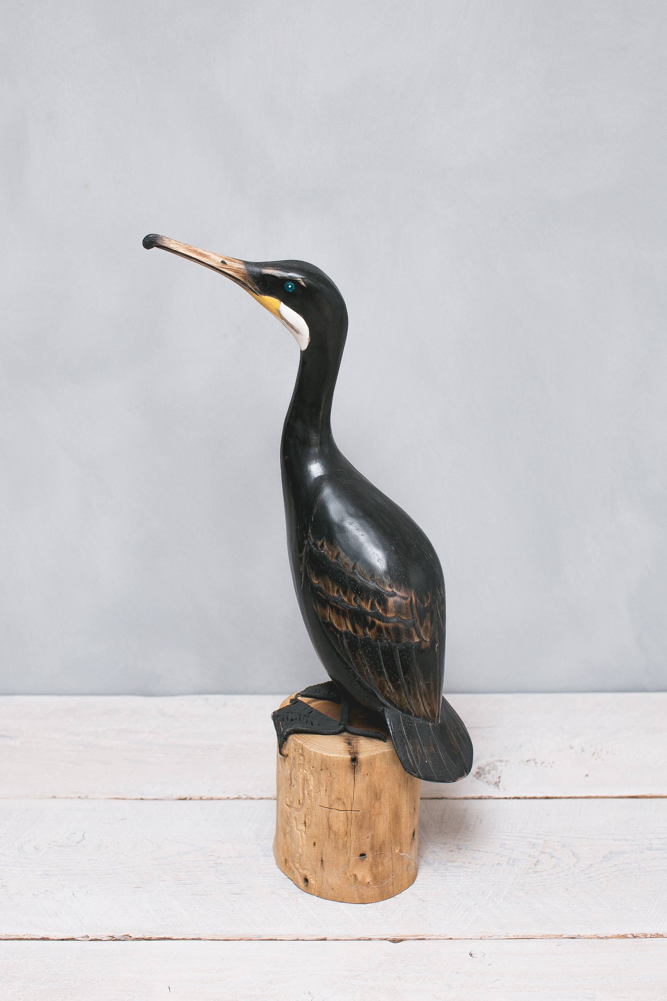 Aviologie - Wholesale Decorative Figurine - Cormorant - High - 23"H  -Carved Wooden Ornament2