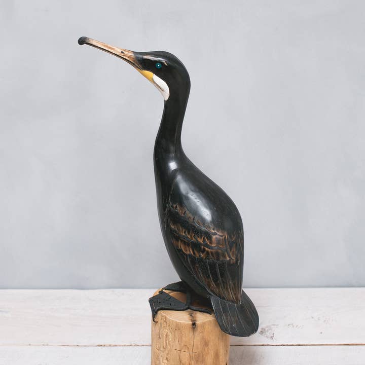 Aviologie - Wholesale Decorative Figurine - Cormorant - High - 23"H -Carved Wooden Ornament2