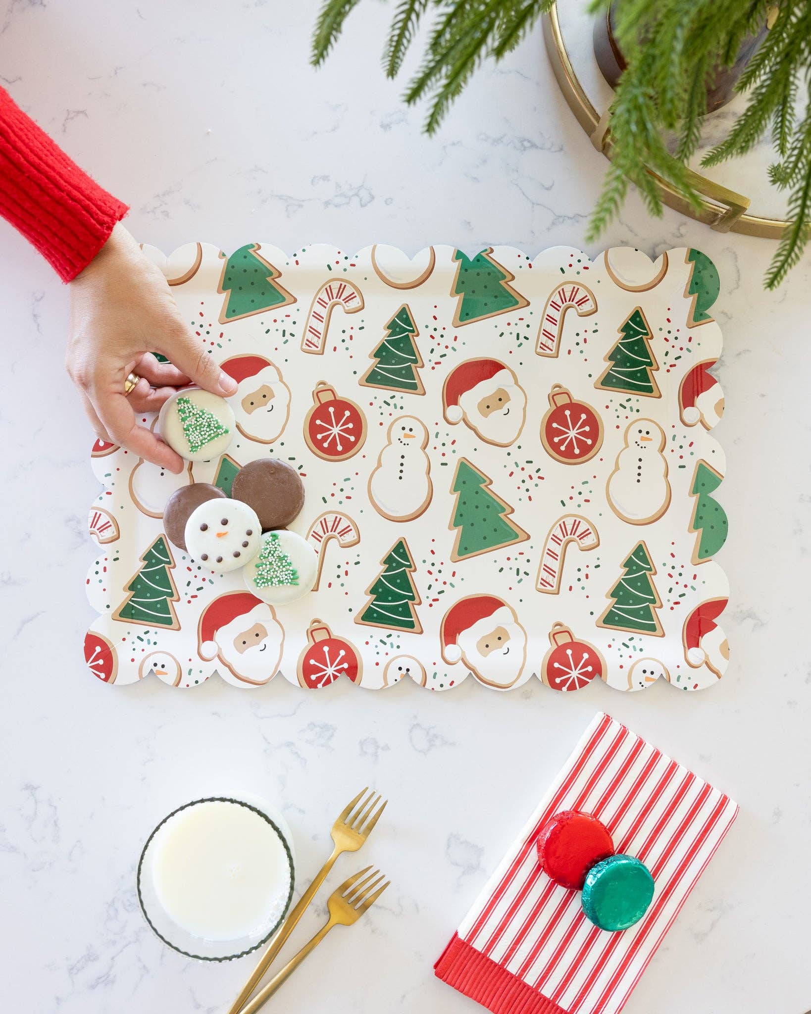 My Mind’s Eye - Vente Serviettes jetables - PLNP617 - Serviette de table à franges rayées1