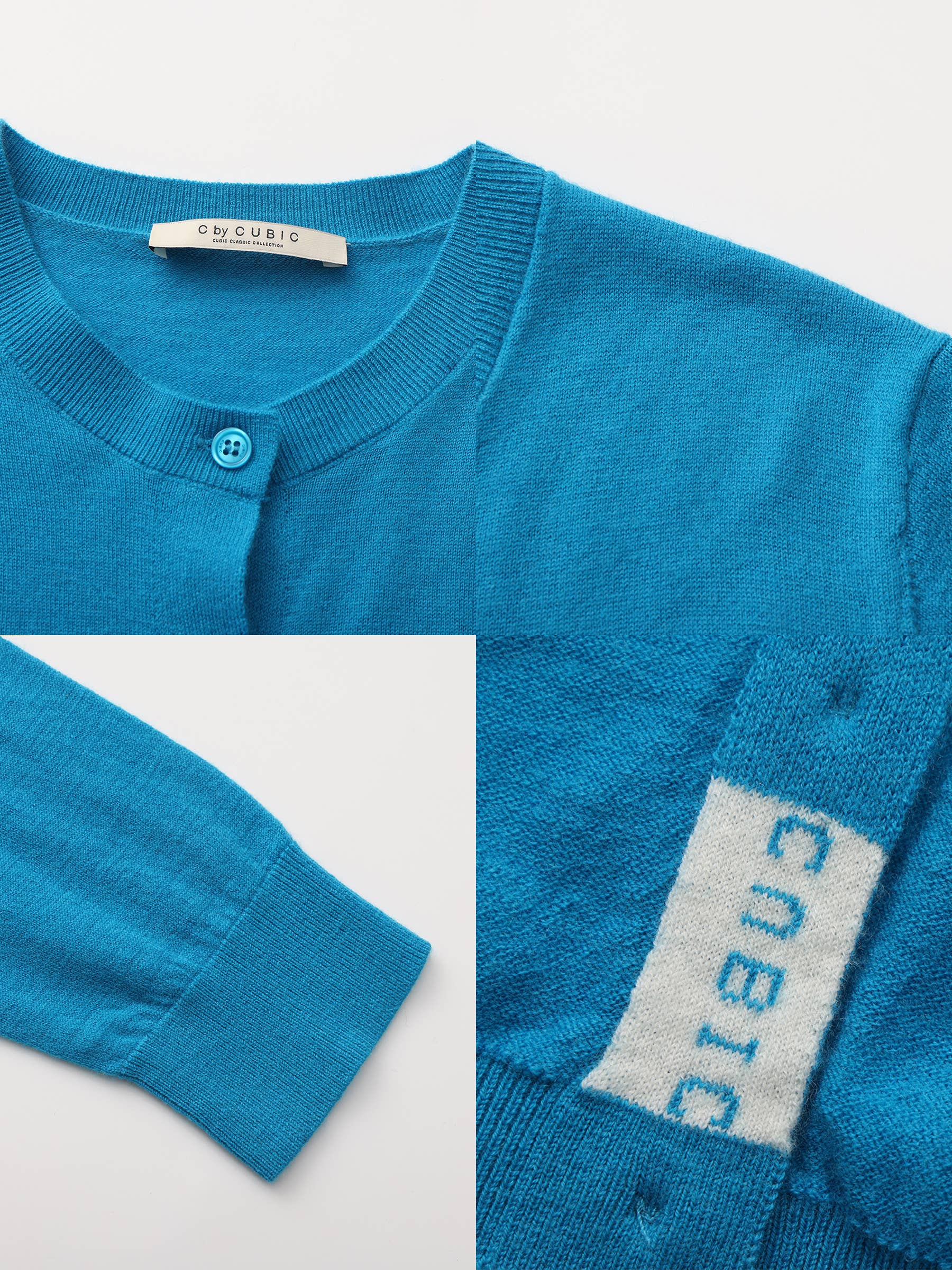 CUBIC – wholesale Cardigan – Women’s – 100% Wool Knit Cardigan with Crew Neck3