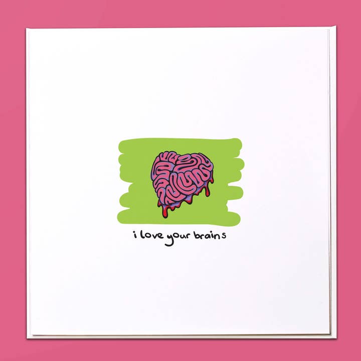 Jag älskar din hjärna Gratulationskort för wholesale av The Crafty Giraffe