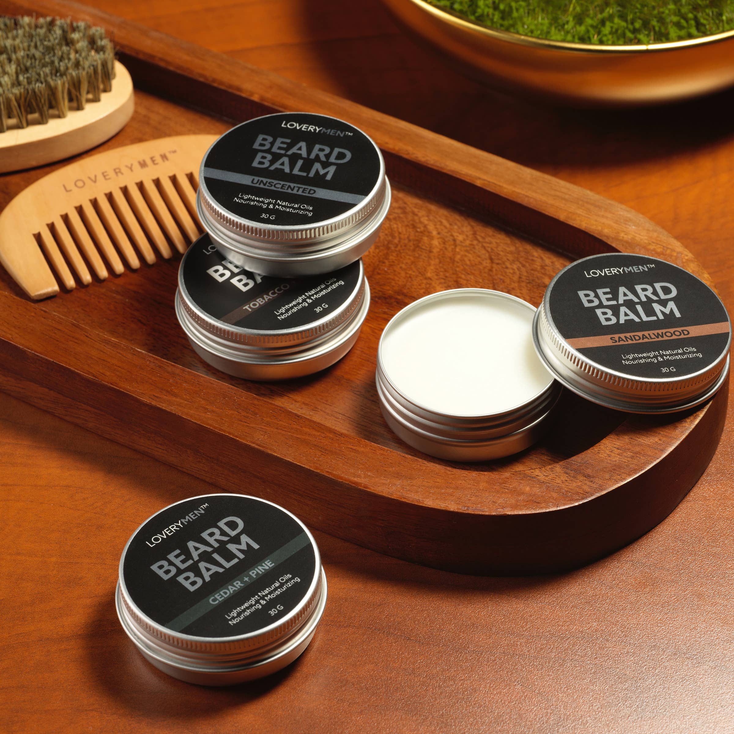 Lovery - Vente Soins pour barbe - Coffret cadeau de baume à barbe LOVERYMEN 4 pièces - Cadeau de toilettage premium8