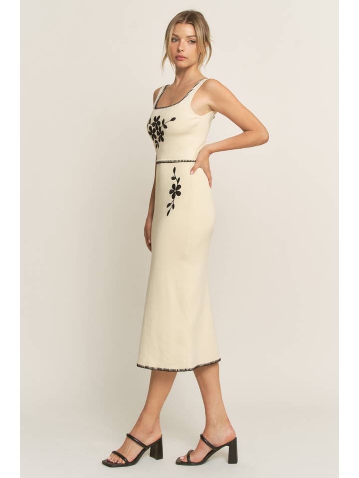 Hersy - Wholesale Dress - Women's - HQD0105 - BOTANIQUE EMBROIDERED MIDI DRESS25