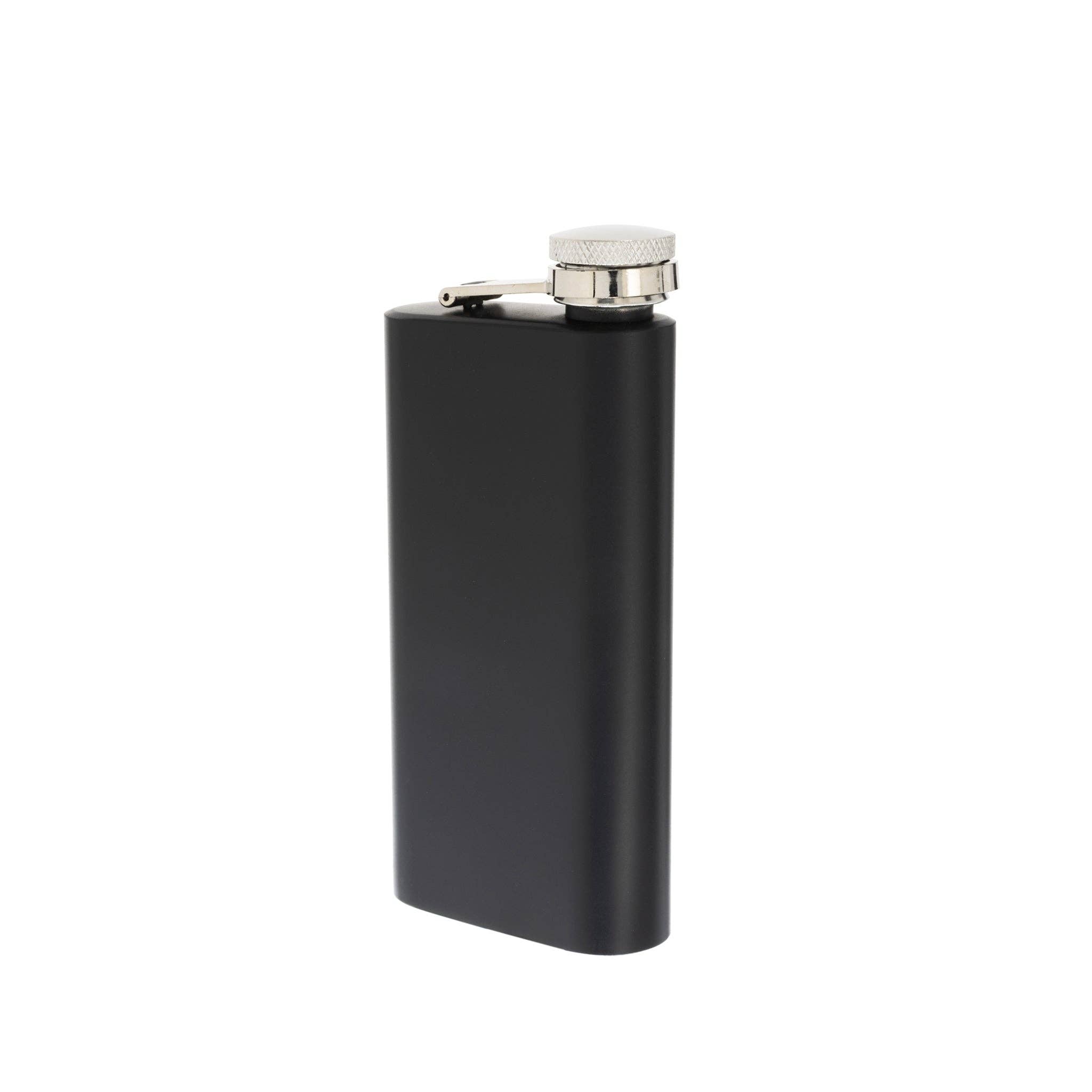 Creative Gifts International Inc. - Wholesale Flask - 6 oz Black Stainless Steel Pocket Flask1