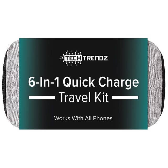 Kit de voyage à recharge rapide 6 en 1 pour la vente par Tech Trendz