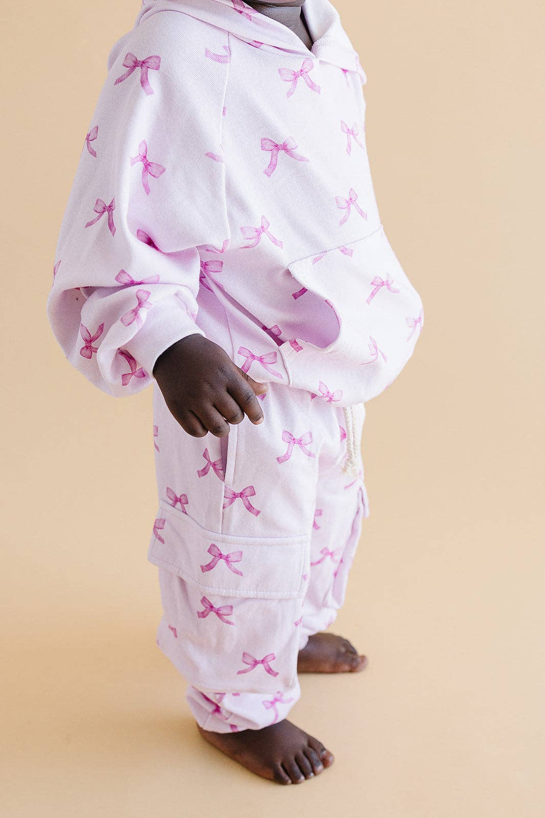 Lucky Panda Kids - Wholesale Top & Pant Set - Kids - Cargo Jogger Set | Pink Bows3