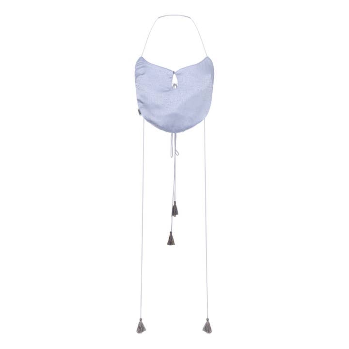 Dong Cropped Reversible Apron Top Periwinkle/Blue for wholesale by DAWANG