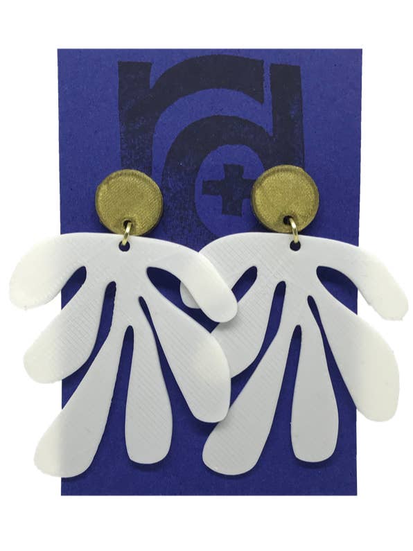 Cut it Out 3D Printed Earrings for wholesale by R+D