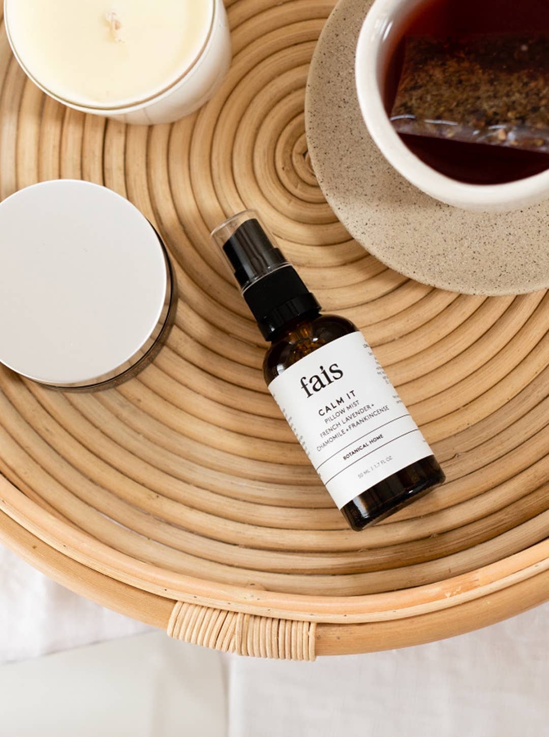 Fais - Vendita all'ingrosso Spray per tessuti e ambienti - Spray per Cuscino Rilassante Lavanda Camomilla - 10% Oli Essenziali3