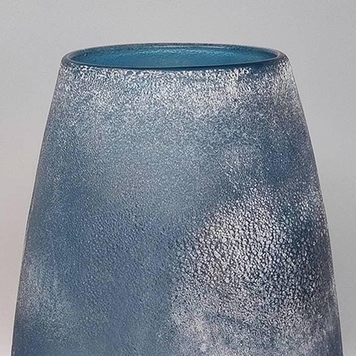 MadInteriorArt - Wholesale Vase - 1970s Astonishing Blue Vase by Arte Vetro in Frosted Glass.5
