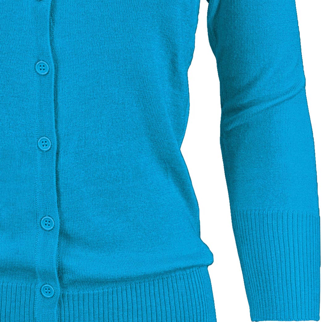 Mak - Wholesale Cardigan - Women's - 3/4 Sleeve Crewneck Plus Size Knit Cardigan Sweater CO079PL83