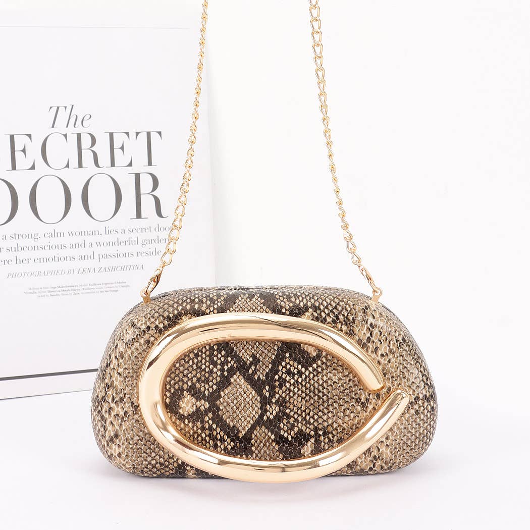 3AM BY H&D ACCESSORIES - Wholesale Clutch Bag - Women's -  Faux Leather Metal Handle Party Clutch5