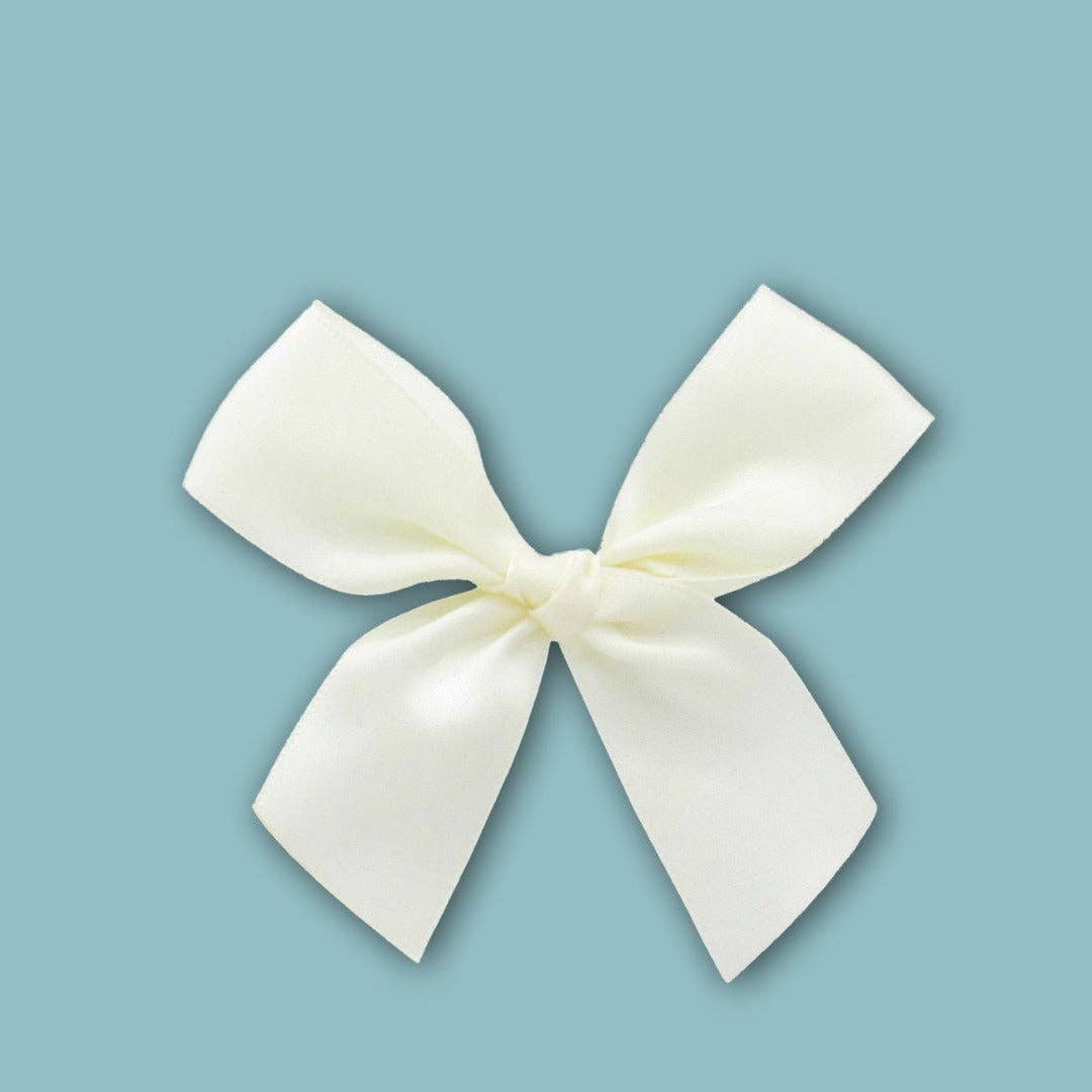 kadopapier.net - Wholesale Bow - Gift Wrapping - Ivory satin bow with adhesive1