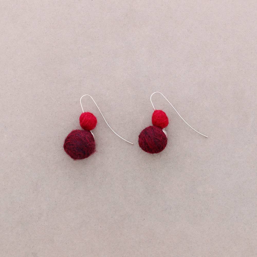 Sonata - Wholesale Snap Jewelry - Wool Ball Earrings8
