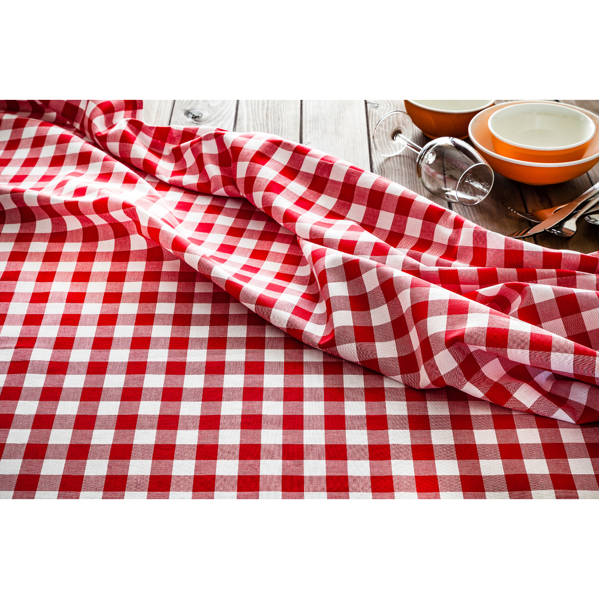 Rans - Wholesale Tablecloth - Rans Gingham Checked Tablecloths 5cm Hemming 100% Cotton1