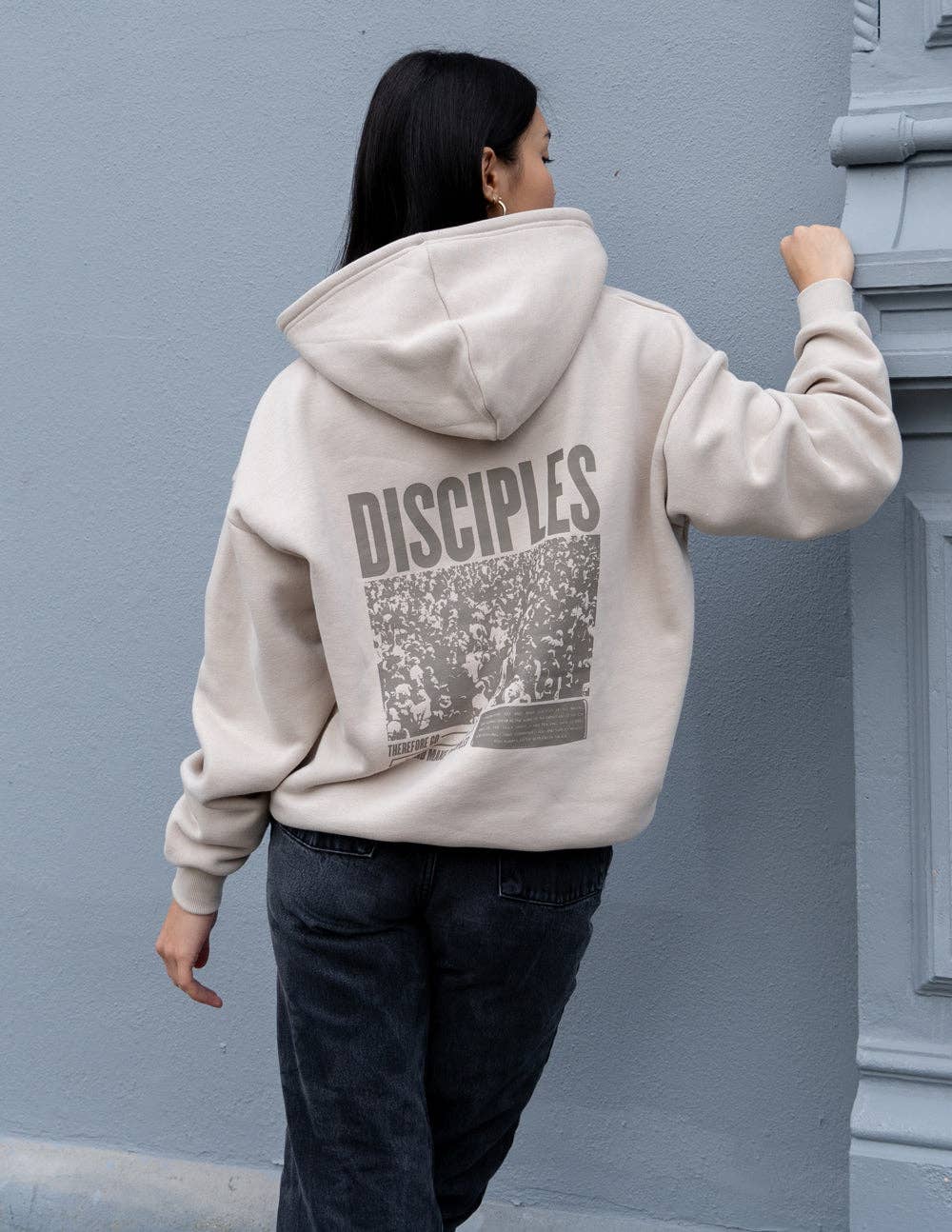 Elevated Faith - Vendita all'ingrosso Felpa con cappuccio - Donna - Felpa con cappuccio unisex Disciples Tan2