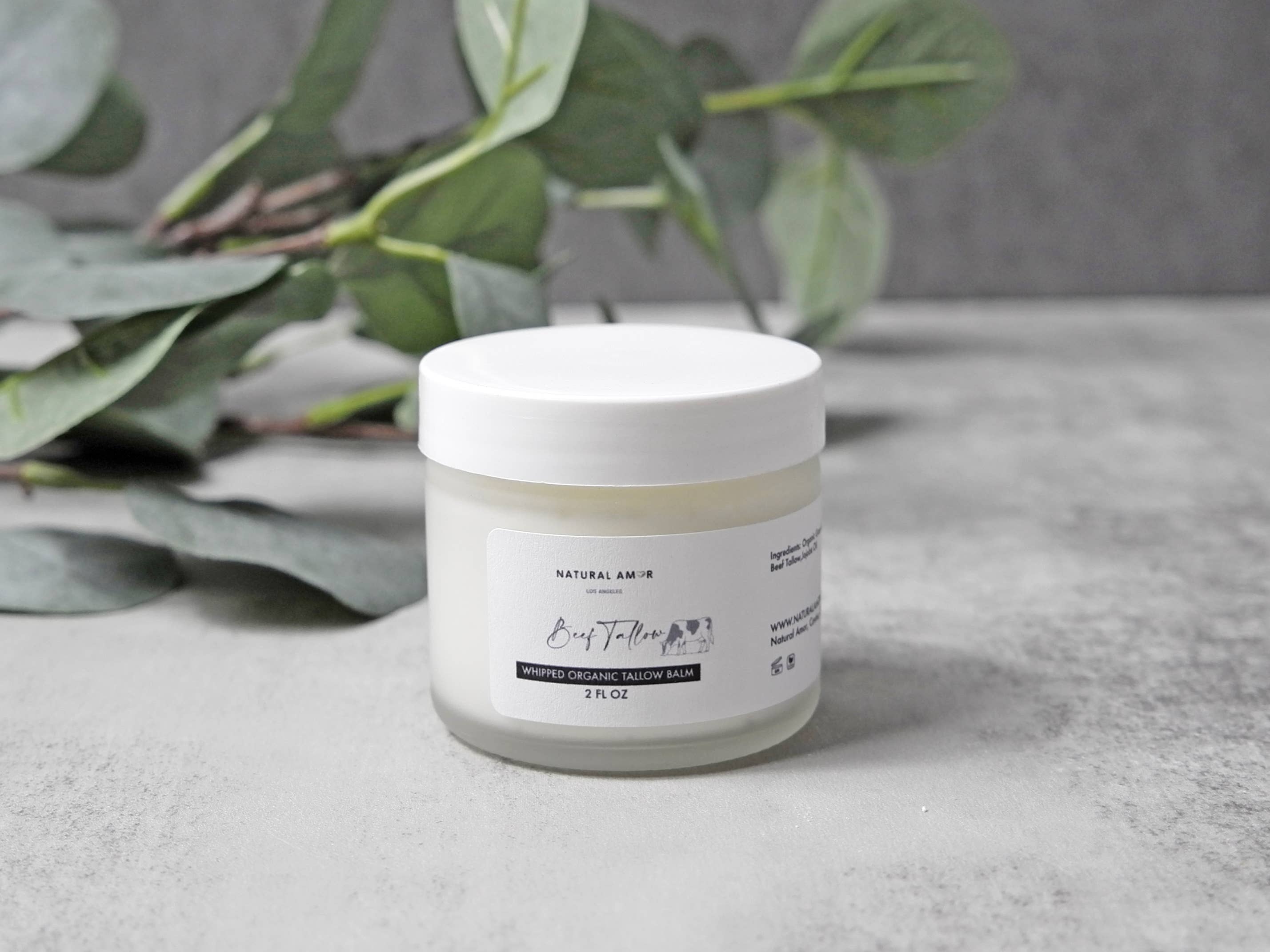 Natural Amor LLC - Wholesale Body Balm/Butter - UnscentedWhipped Beef Tallow Balm| Organic Grass-feed Tallow