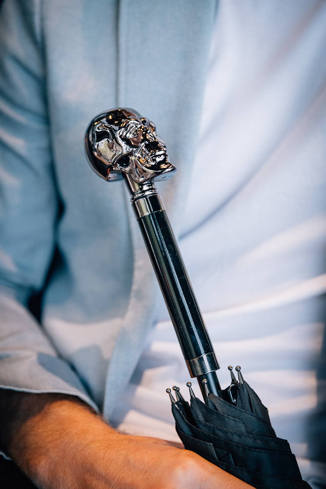 SMATI - Wholesale Umbrella - Men's - Umbrella Cane Man Skull5