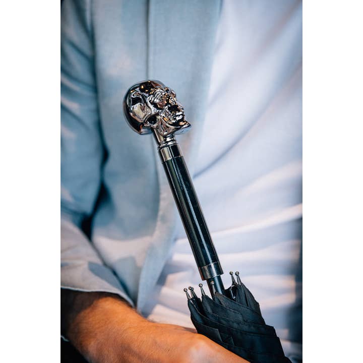SMATI - Vente Parapluie – homme - Parapluie Canne Homme Skull5