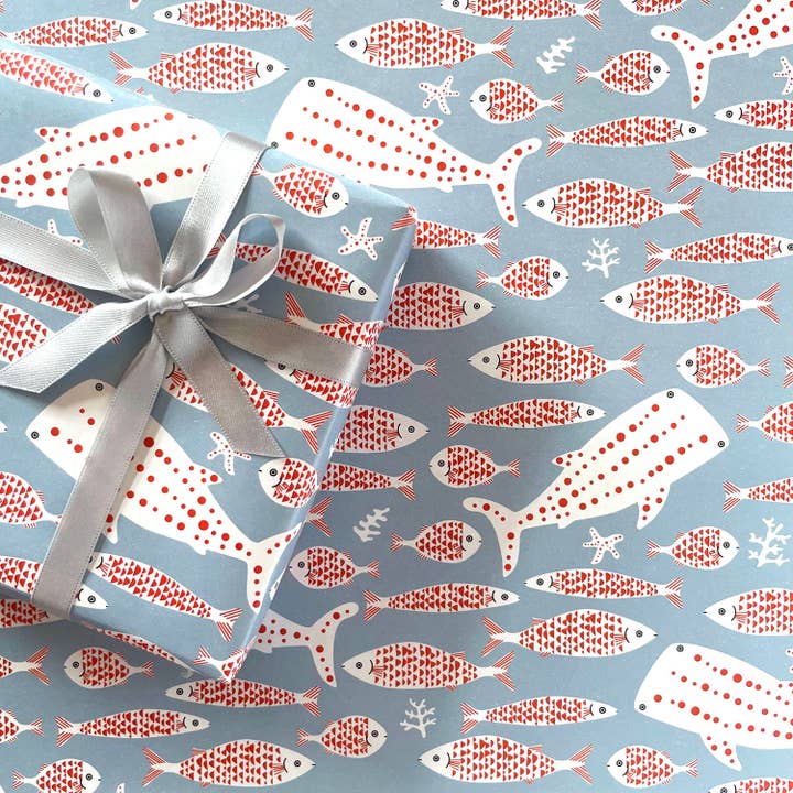 Under the Sea Handy Size Wrapping Paper 3p for wholesale by REGARO PAPIRO