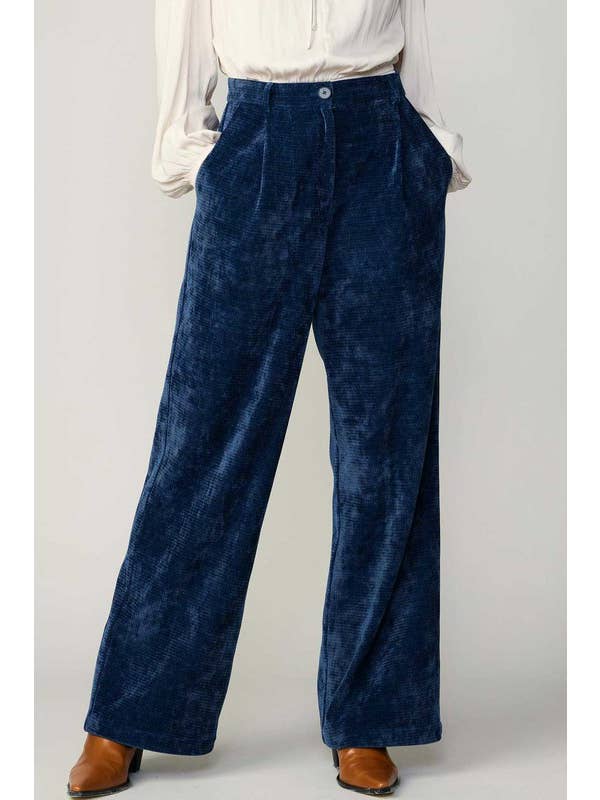 Current Air – wholesale Pants – Women's – Corduroy High Waist Wide Pants