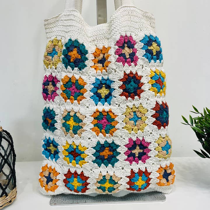 Anju Jewelry - Wholesale Shoulder Bag - Women's - Laya Cotton Crochet Tote Bags10