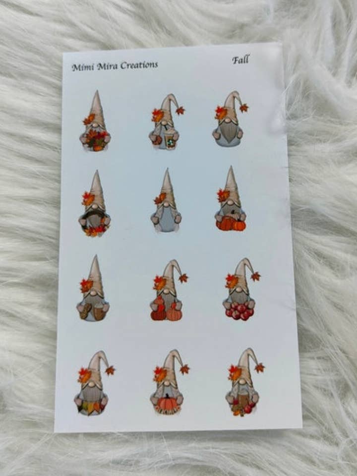 Charakter-Aufkleber Zwerge Herbst für den Großhandel von Mimi Mira Creations