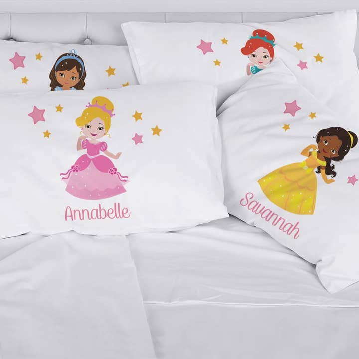 Exclusive Sale - Personalized Kids Princess Character Sleeping Pillowcase for wholesale by Monogramonline Inc.
