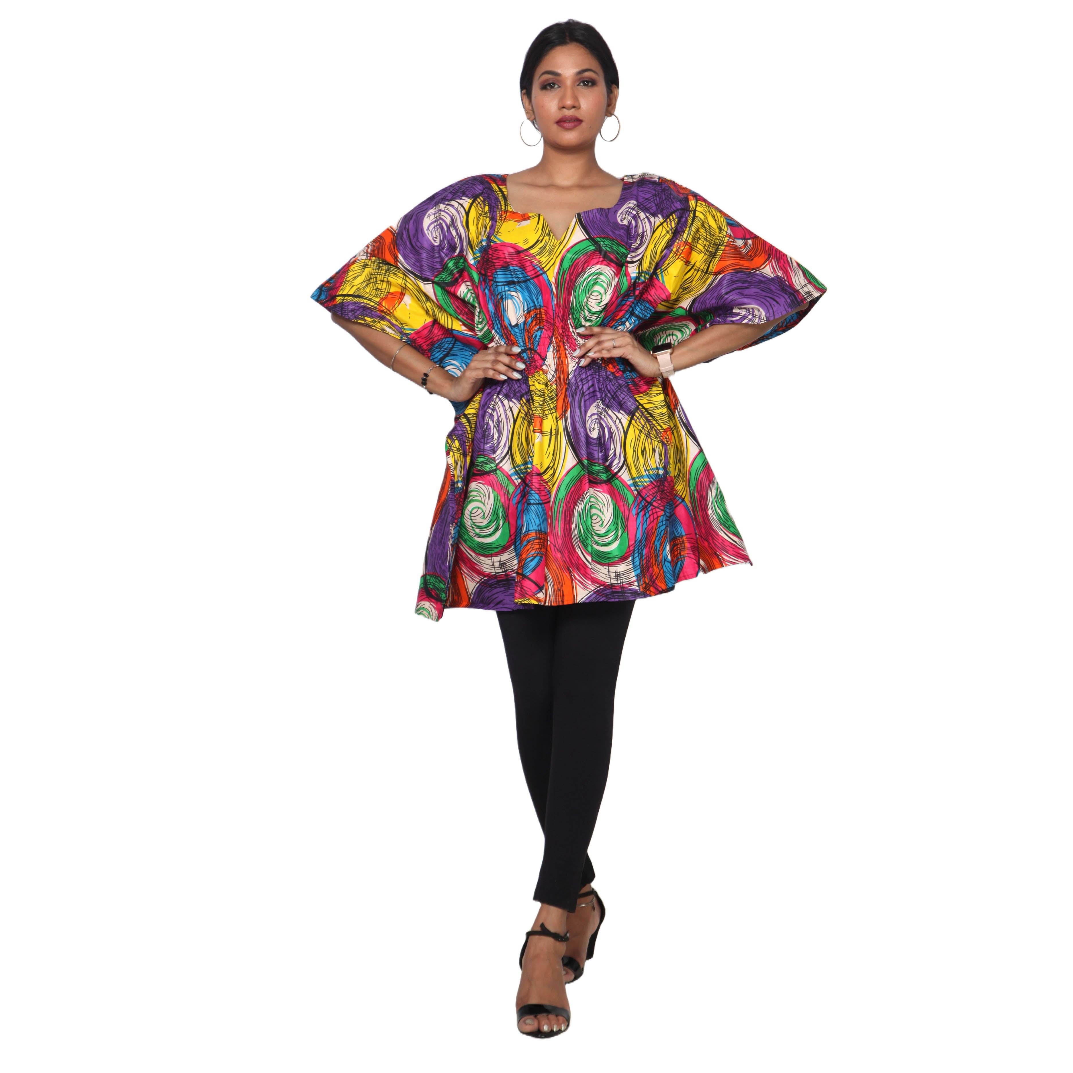 African Stars - Wholesale Kaftan - Women's - Women's Half Kaftan With Elastic Waist -- FI-P1430