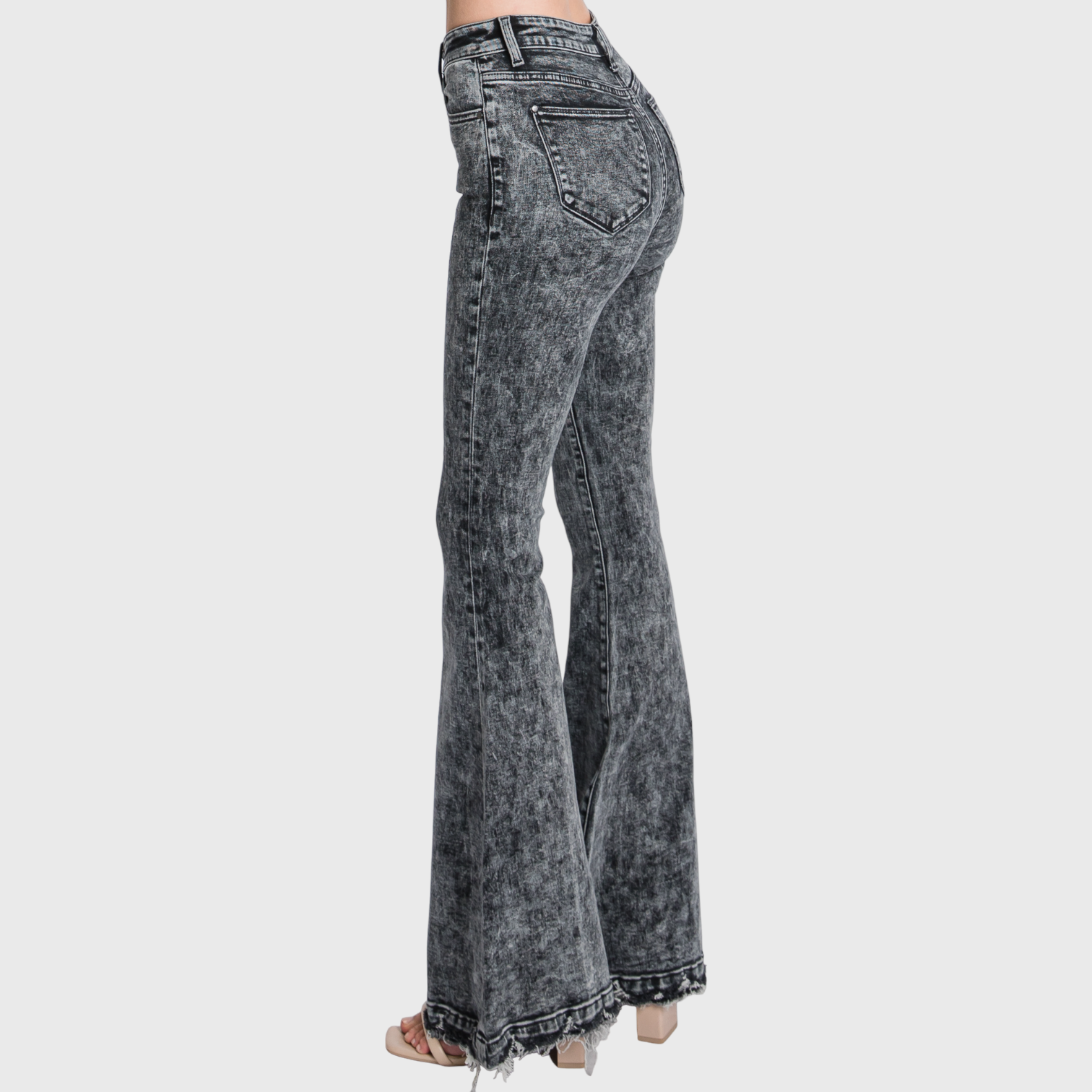 Petra153 - Vente Jean – femme - P226EFH-BA. BOUTONNÉ EN SUPER HAUTE TAILLE, STRETCH EXTREME FLARE8