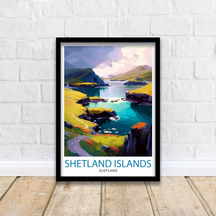 InkNPrintz – wholesale Art print – Shetland Islands Travel Poster Shetland4