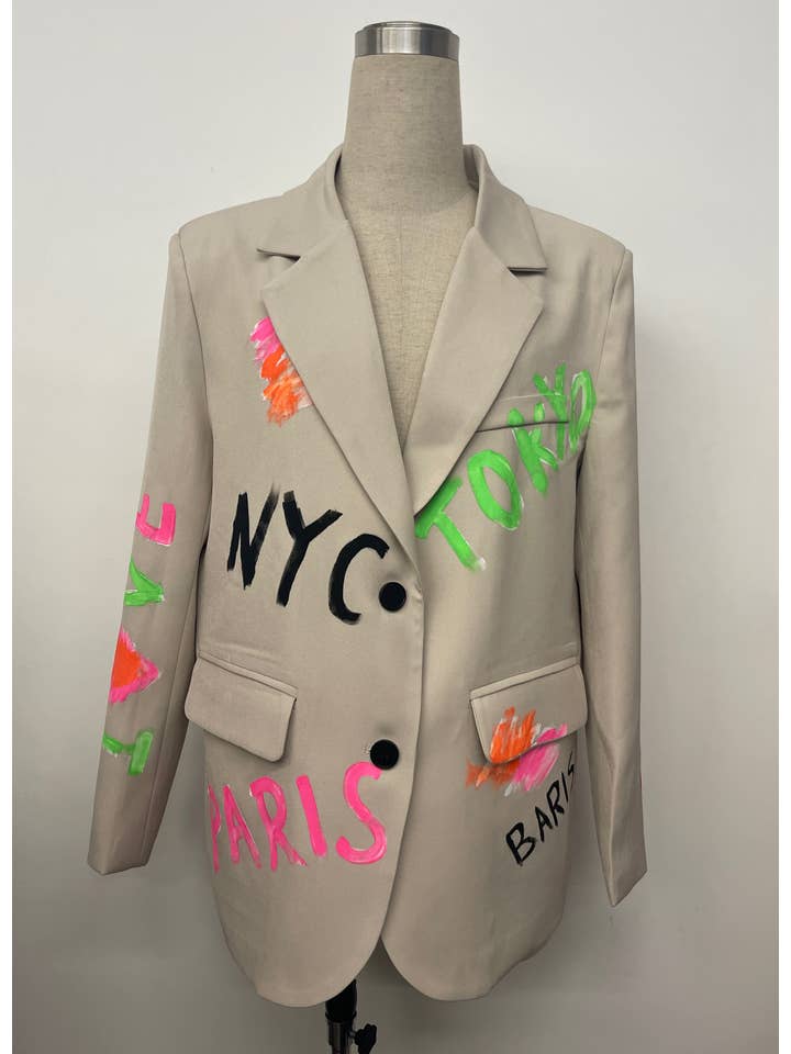 aikha - Wholesale Blazer - Dames - Blazer met opschrift (5635)7