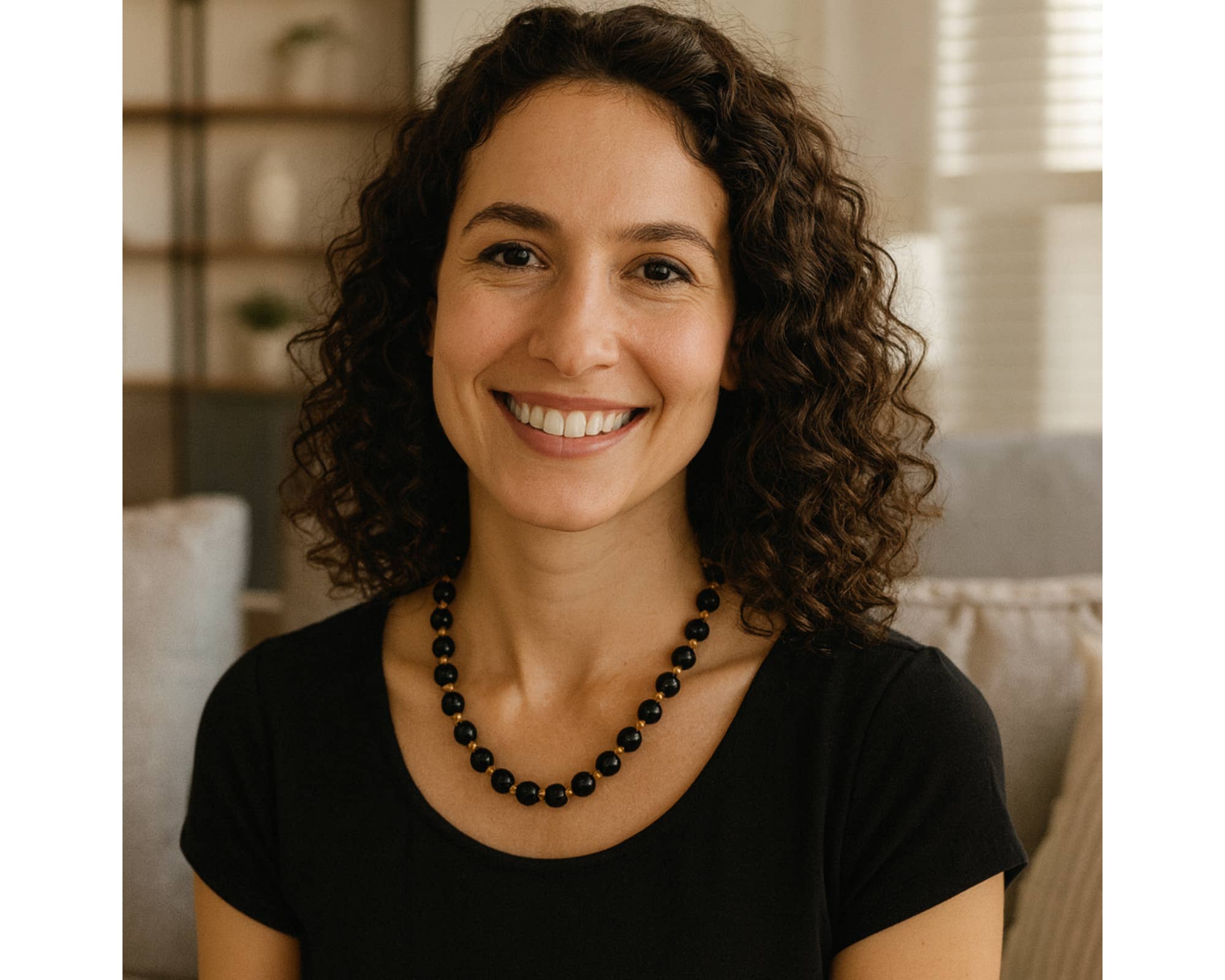 black Unique pearl with golden caps - Samira for wholesale on Faire