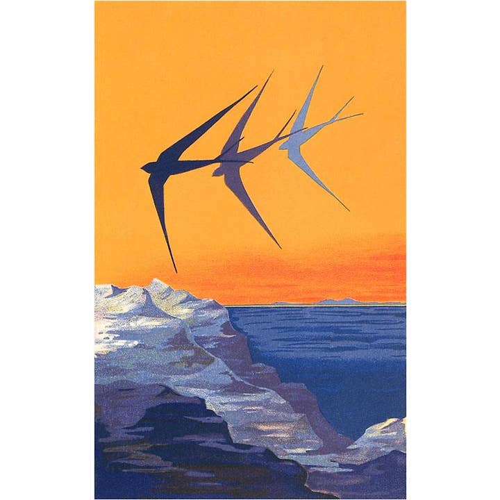 Found Image Press - Wholesale Magnet - Magnet FG-153 Three Swallows over the Sea