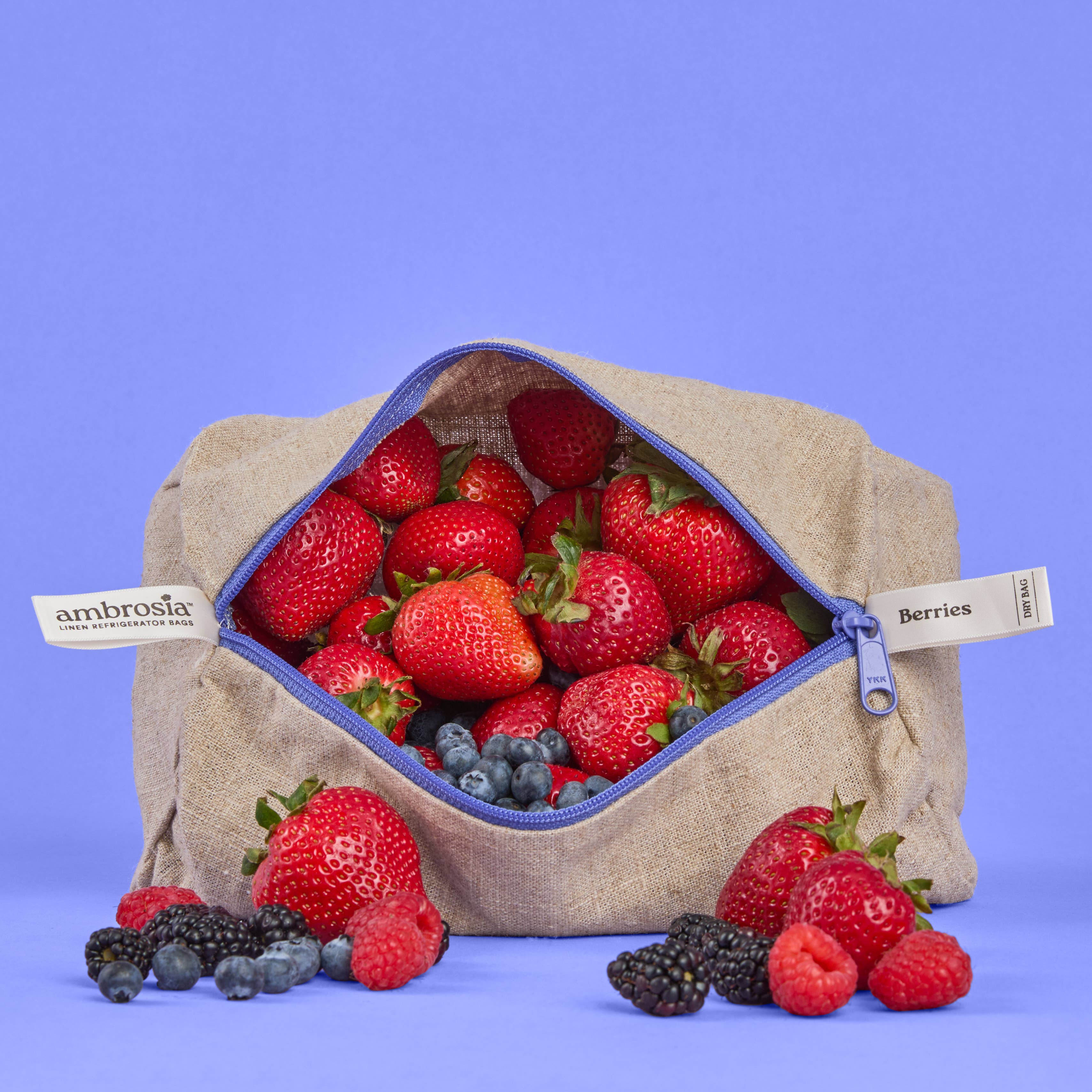 Ambrosia Bag - Wholesale Food Storage Wrap/Bag - Reusable Linen Produce Bag for Berries | Spring Kitchen3