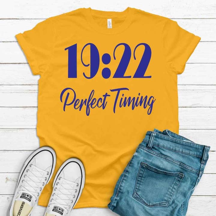 1922 Perfect Timing Unisex Sorority Tee • Crew Neck for wholesale by CoRo & Company