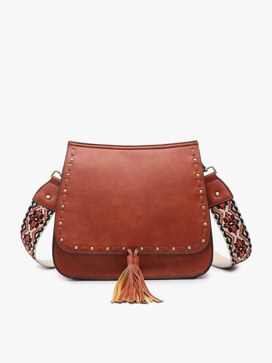 Jen & Co. - Wholesale Crossbody Bag - Women's - M1970 Bailey Crossbody with Print Contrast Strap8