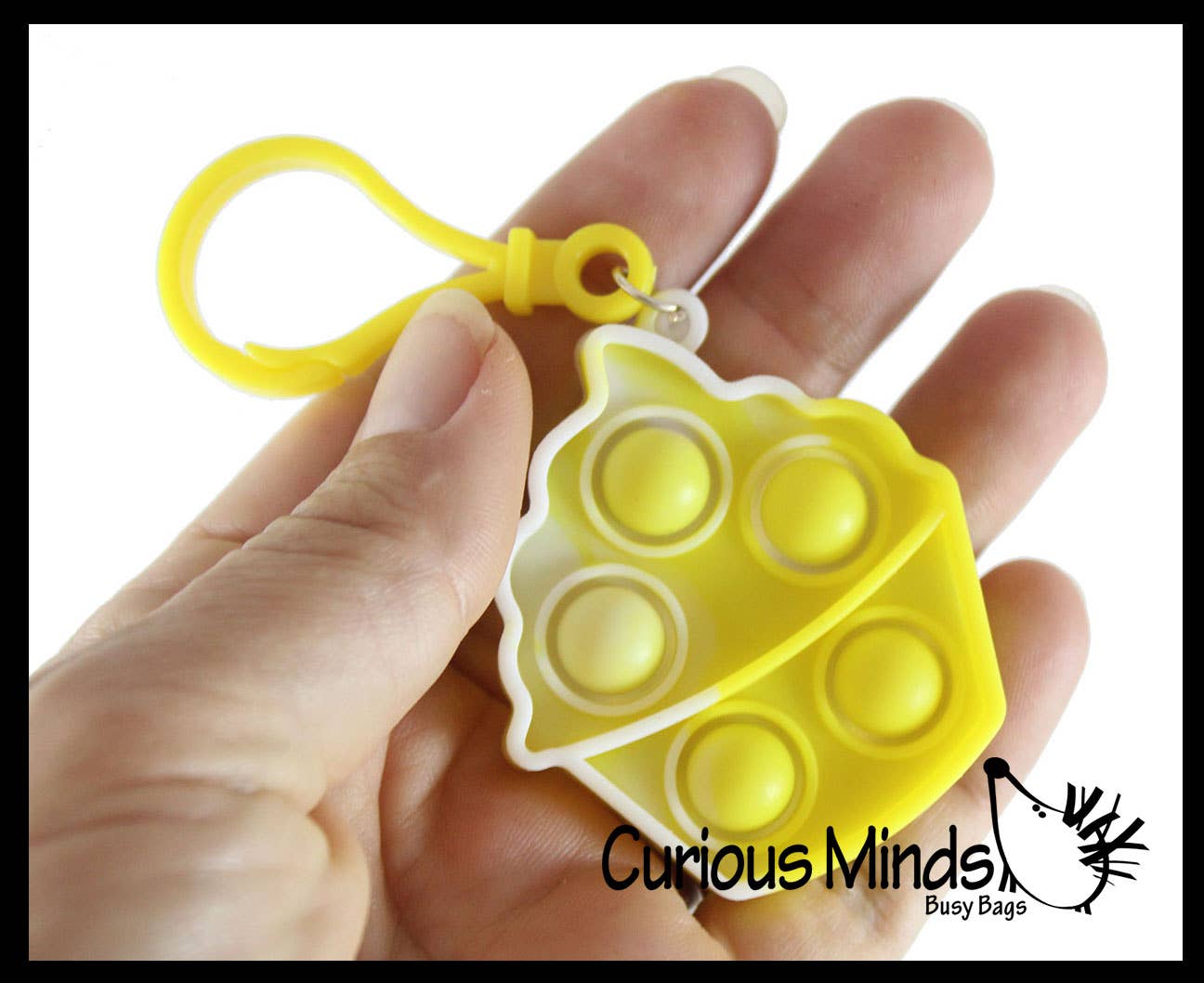 Curious Minds Toys - Wholesale Fidgetspeelgoed - Kinderen - 1 klein Bubble Pop Fidget-speelgoed met clips - Siliconen duwbeugel7
