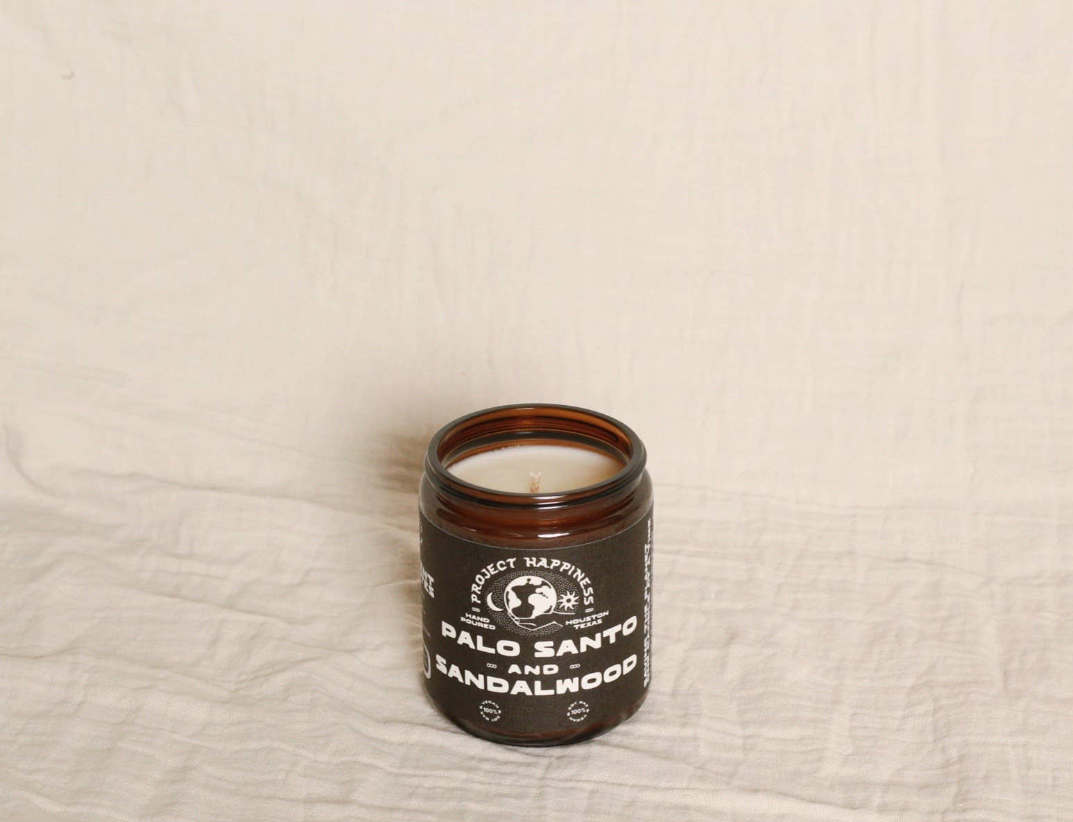 Project Happiness Candle Co. - Wholesale Jar/Filled Candle - Palo Santo and Sandalwood Soy Candle - 8oz6