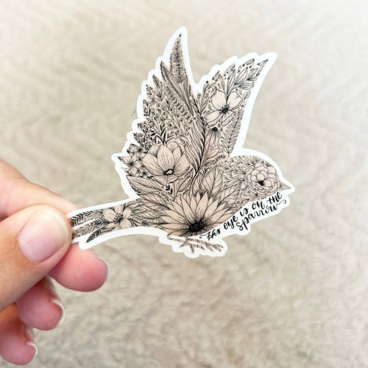 Paper and Prayer - Wholesale Sticker - His Eye is on the Sparrow Sticker1