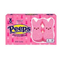 PEEPS 4ct Pink Marshmallow Bunnies, 24ct for wholesale by Grandpa Joe's Candy Shop