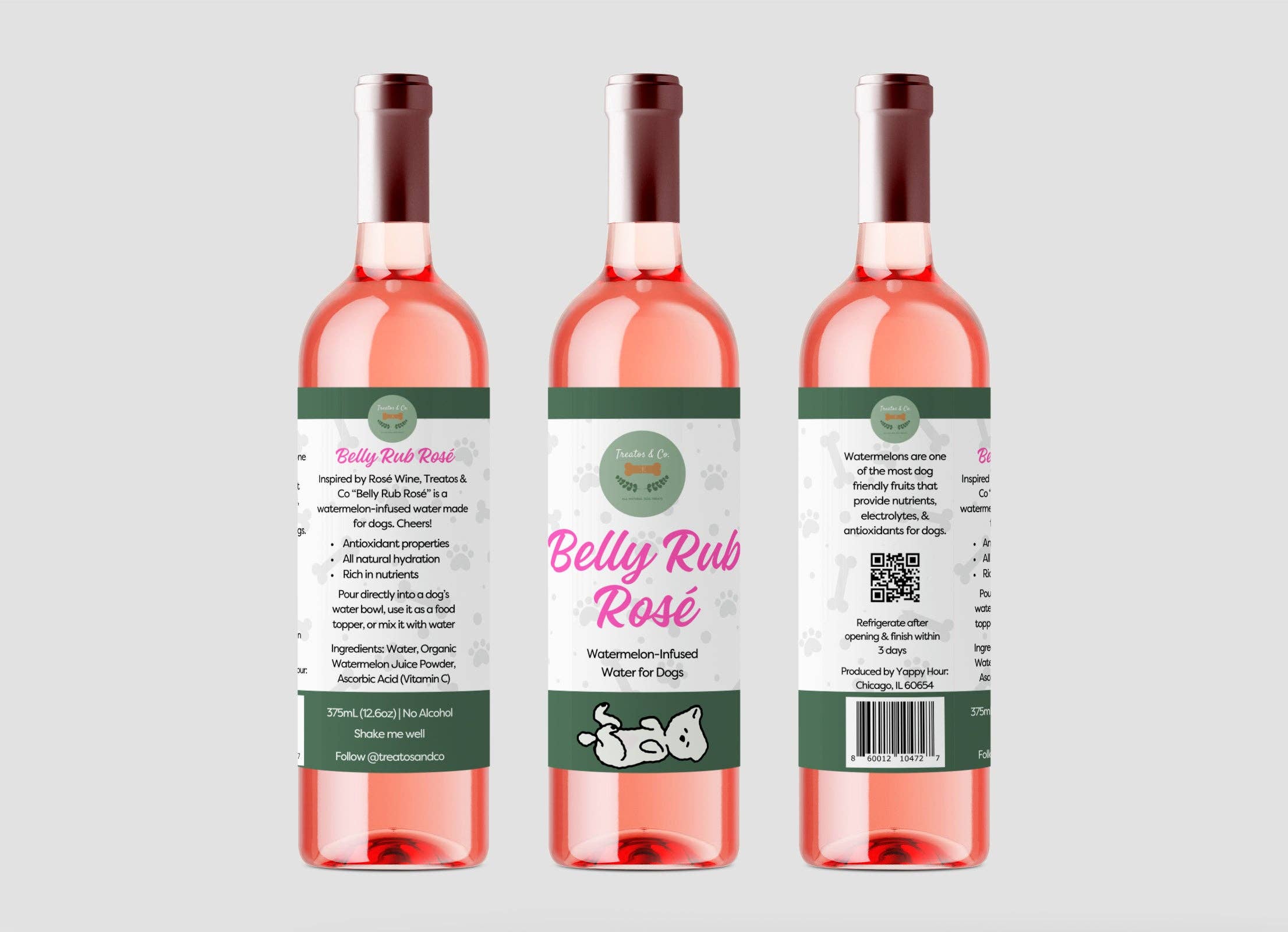 Yappy Hour - Wholesale Pet Treats - Dog - Private Label Dog Wine 375mL | 12ct | Assorted Options4