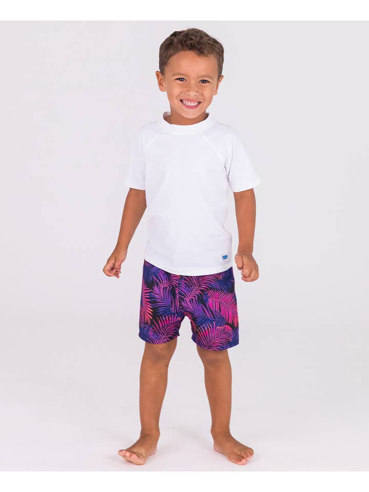 Black Boys Marine Glow Swim Trunks for wholesale on Faire