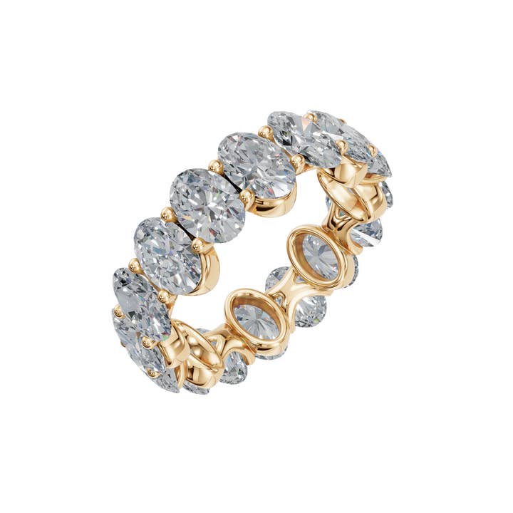 PureYou Jewelry - Wholesale Wedding Band/Ring - 14k Solid Gold Diamond Eternity Ring, Gold Stacking Ring2