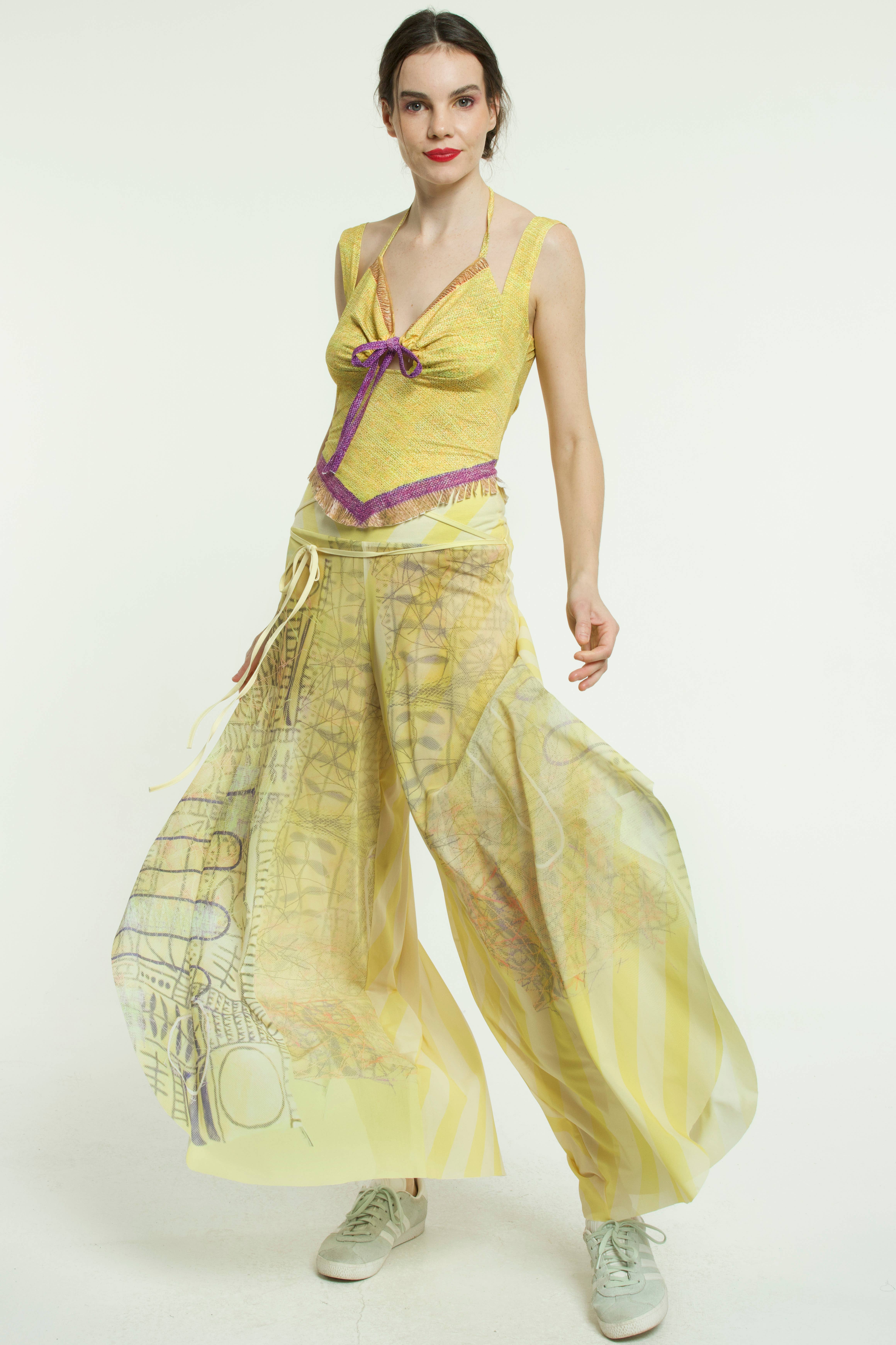 IPNG Design - Vendita all'ingrosso Camicetta - Donna - Blusa Tiki - Gialla - Estiva2