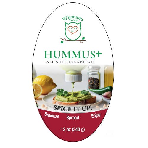Whoomus Hummus - Wholesale Dip - 12oz - 8 Pack All Natural Gourmet Hummus Spread S.I.U Flavor1
