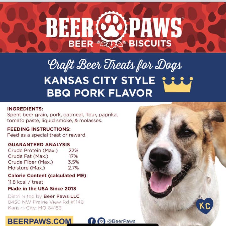 Beer Paws - Wholesale Pet Treats - Dog - Beer Paws BBQ PORK Beer Biscuits for Dogs