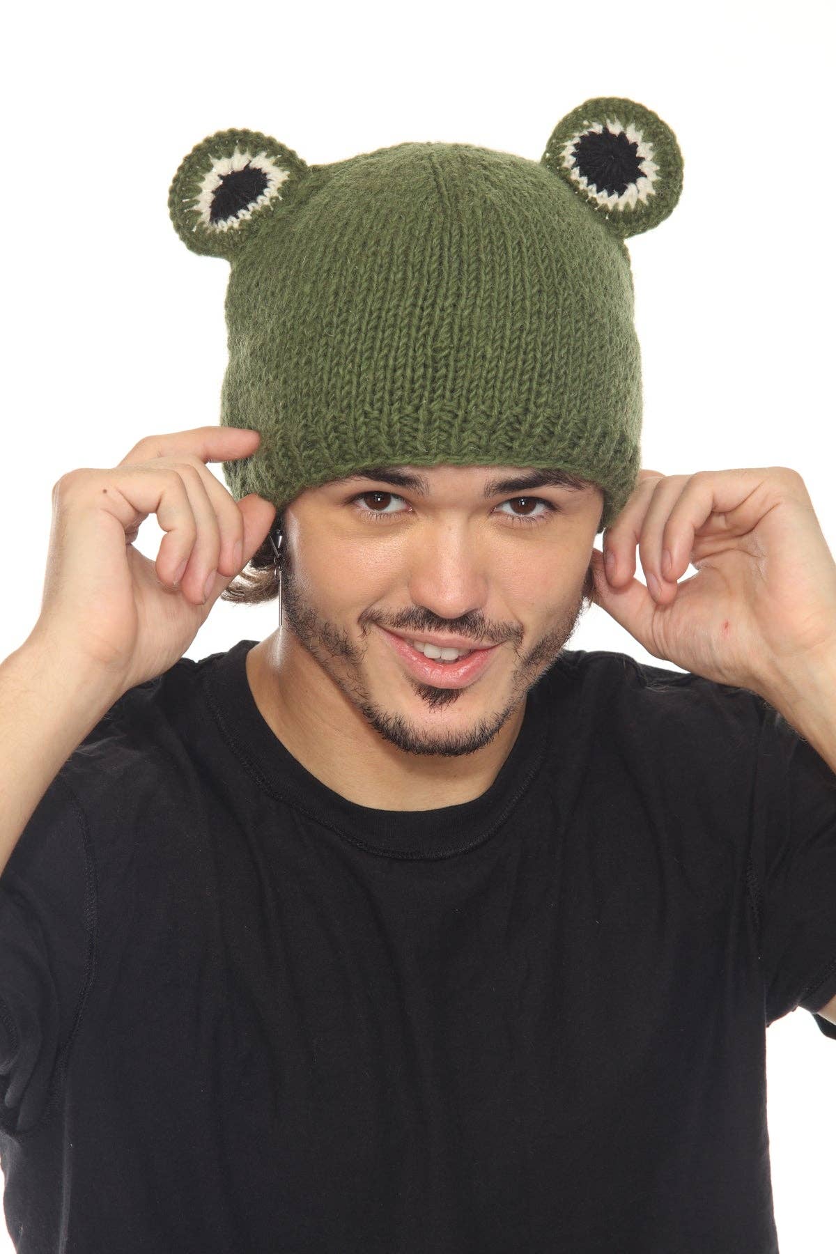 Lakhays Collection Inc. - Vente Bonnet – femme - Bonnet Vert Grenouille en Laine12