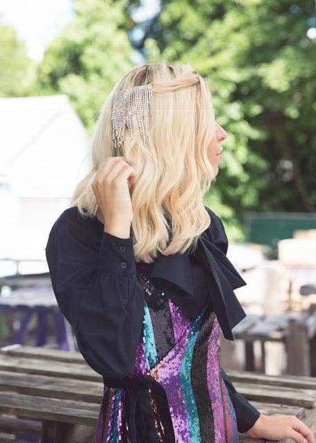 Hettie Hair Accessories – wholesale Hårklämma - Dam – Ljuskrona kristall kam2