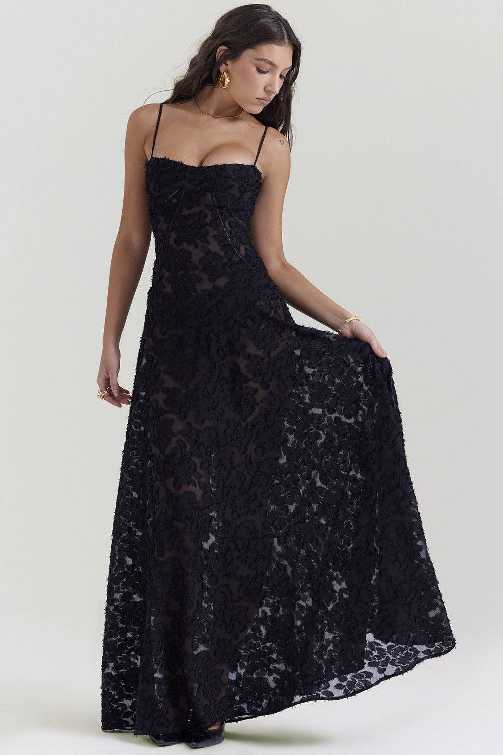 Dipped Shop - Wholesale Dress - Women's - Backless String Tie Lace Sexy Long Dress DP25A50813